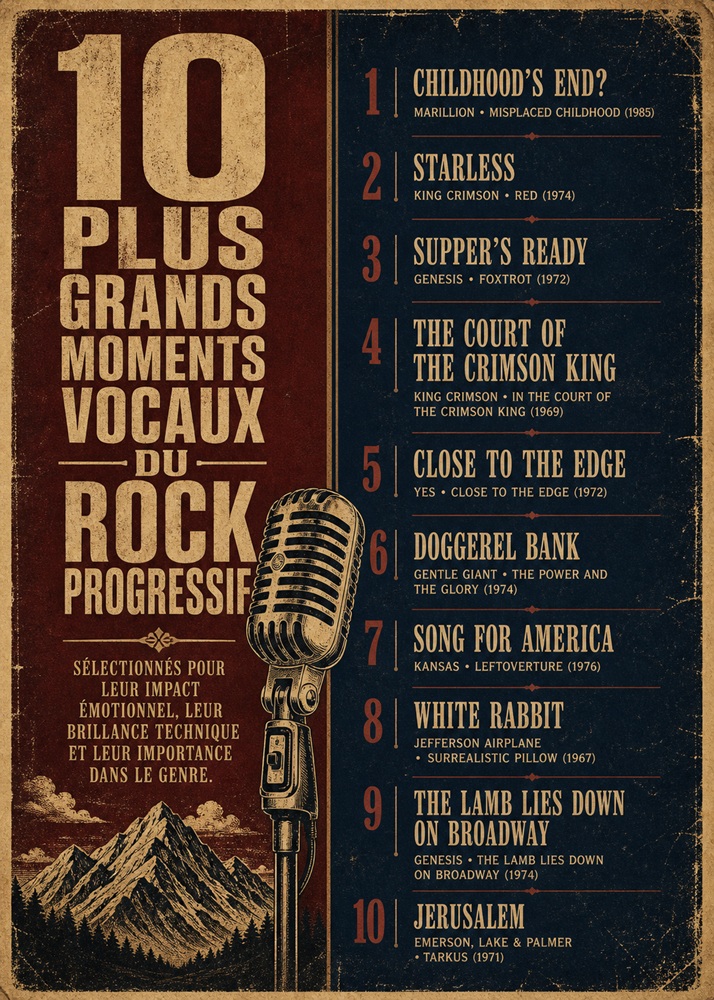 Les 10 plus grands moments vocaux du rock progressif