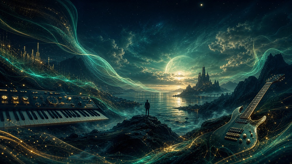 Rock progressif mélodique avec une atmosphère immersive, nocturne et émotionnelle