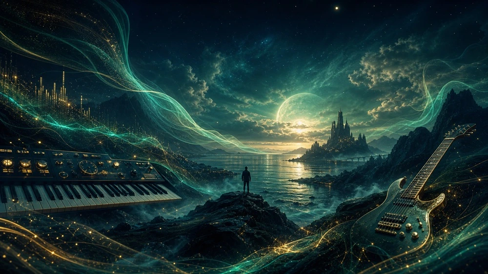 Symphonic progressive rock atmosphere and musical composition